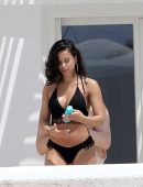 Georgia May Foote in Bikini at a Pool in Mykonos