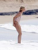 Hailey Baldwin at a Beach in Hawaii for Photoshoot