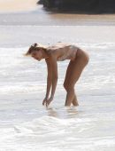 Hailey Baldwin at a Beach in Hawaii for Photoshoot