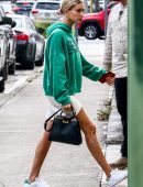 Hailey Baldwin Upskirt Candids in Miami