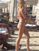 Kimberley Garner in Bikini at the Beach in Mykonos