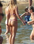 Kimberley Garner in Bikini at the Beach in Mykonos