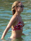Kimberley Garner in Bikini at the Beach in Mykonos