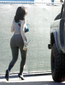 Kylie Jenner and Kim Kardashian Booty, Photoshoot Candids in Calabasas