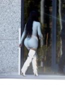 Kylie Jenner and Kim Kardashian Booty, Photoshoot Candids in Calabasas