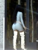 Kylie Jenner and Kim Kardashian Booty, Photoshoot Candids in Calabasas