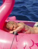 Maria Petric Levshanov in Bikini at Beach in Ibiza