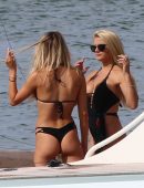 Marissa Everhart in Black Swimsuit on a Yacht in Miami