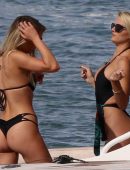 Marissa Everhart in Black Swimsuit on a Yacht in Miami