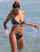 Melissa Satta in Bikini at the Beach in Ibiza
