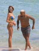 Melissa Satta in Bikini at the Beach in Ibiza