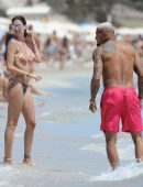 Melissa Satta in Bikini at the Beach in Ibiza