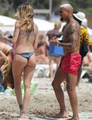 Melissa Satta in Bikini at the Beach in Ibiza
