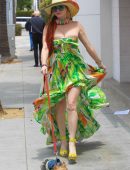 Phoebe Price Upskirt, while Shopping in Beverly Hills