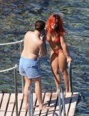 Rita Ora Wearing a Bikini in Tuscany
