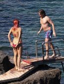 Rita Ora Wearing a Bikini in Tuscany