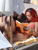 Rita Ora Wearing a Bikini in Tuscany