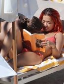 Rita Ora Wearing a Bikini in Tuscany
