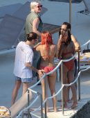Rita Ora Wearing a Bikini in Tuscany