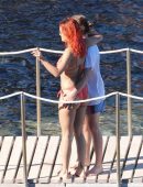 Rita Ora Wearing a Bikini in Tuscany