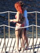 Rita Ora Wearing a Bikini in Tuscany