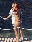 Rita Ora Wearing a Bikini in Tuscany