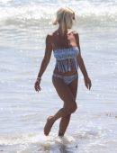 Shauna Sand in Bikini on the Beach in Malibu