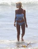 Shauna Sand in Bikini on the Beach in Malibu