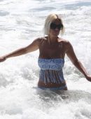 Shauna Sand in Bikini on the Beach in Malibu
