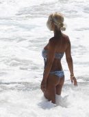 Shauna Sand in Bikini on the Beach in Malibu