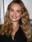 Amanda Seyfried and Lily James at AOL Build in NYC