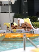 Aurora Ramazzotti Booty in Bikini at a Pool in Miami