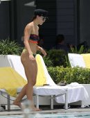 Aurora Ramazzotti Booty in Bikini at a Pool in Miami