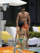 Aurora Ramazzotti Booty in Bikini at a Pool in Miami