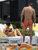 Aurora Ramazzotti Booty in Bikini at a Pool in Miami