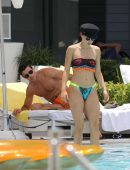 Aurora Ramazzotti Booty in Bikini at a Pool in Miami