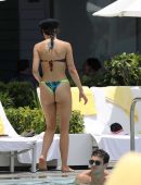 Aurora Ramazzotti Booty in Bikini at a Pool in Miami