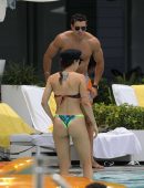 Aurora Ramazzotti Booty in Bikini at a Pool in Miami