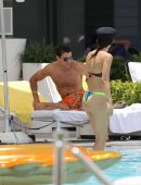 Aurora Ramazzotti Booty in Bikini at a Pool in Miami