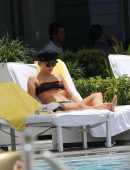 Aurora Ramazzotti Booty in Bikini at a Pool in Miami