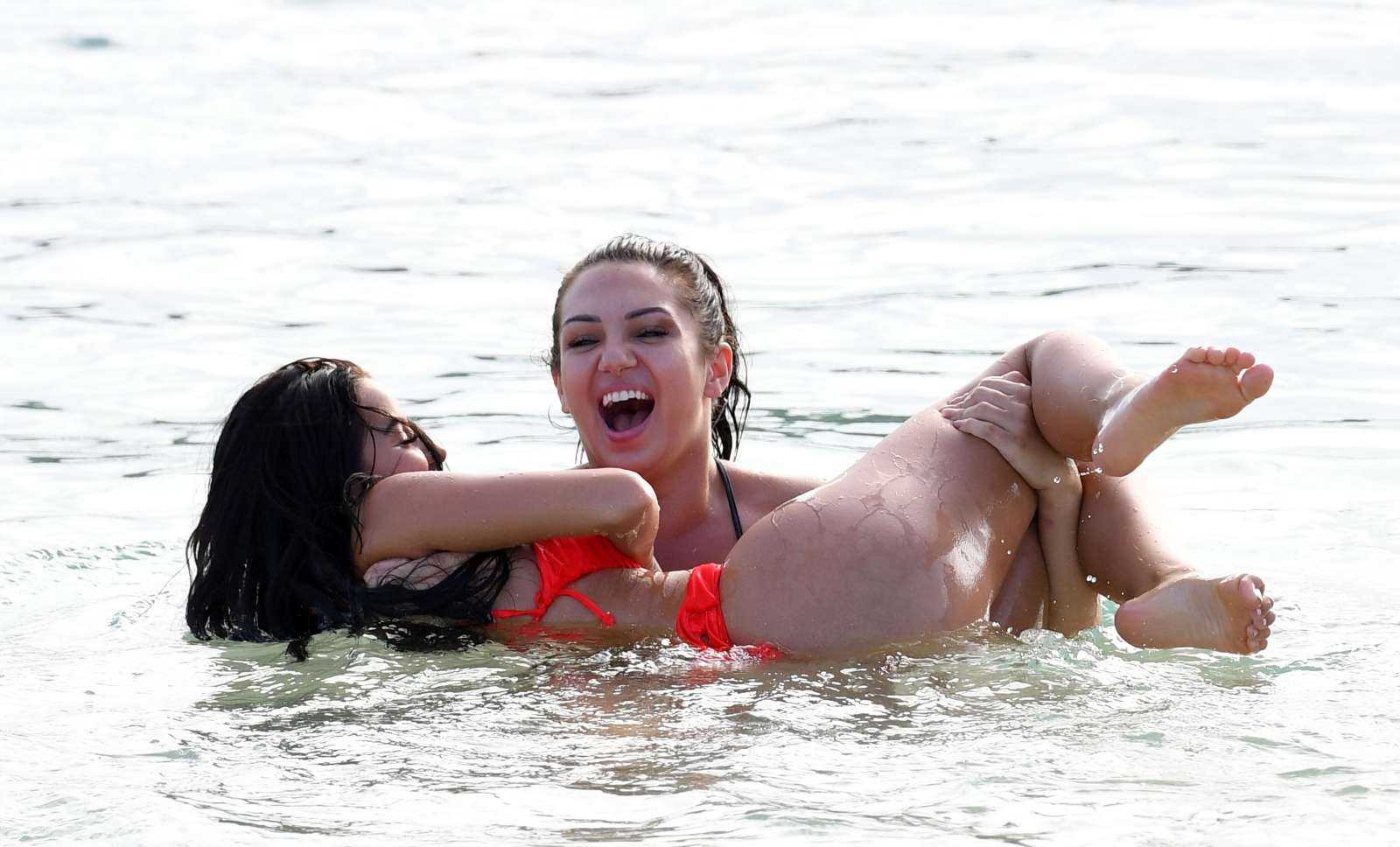 Demi Rose and Alexandra Cane in Bikini on the Beach in Cape Verde