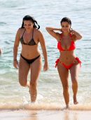 Demi Rose and Alexandra Cane in Bikini on the Beach in Cape Verde