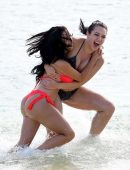 Demi Rose and Alexandra Cane in Bikini on the Beach in Cape Verde
