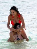 Demi Rose and Alexandra Cane in Bikini on the Beach in Cape Verde