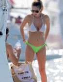 Dylan Penn in Bikini on a Boat in Mexico