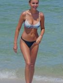Elizabeth Turner in Bikini at the Beach in Miami