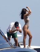 Emily Ratajkowski Booty in Swimsuit on a Yacht in Mykonos
