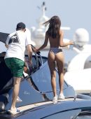 Emily Ratajkowski Booty in Swimsuit on a Yacht in Mykonos
