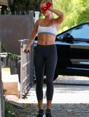 Hailey Baldwin Booty Outside an Office Building in West Hollywood