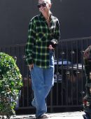 Hailey Baldwin Booty Outside an Office Building in West Hollywood